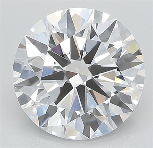 Picture of Lab Grown Diamond 3.70 Carats, Round with Ideal Cut, E Color, IF Clarity and Certified by IGI