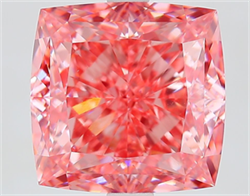 Picture of Lab Grown Diamond 4.70 Carats, CUSHION MODIFIED with  Cut, Fancy Vivid Pink Color, VS1 Clarity and Certified by IGI