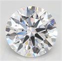Lab Grown Diamond 2.90 Carats, Round with Ideal Cut, D Color, VVS1 Clarity and Certified by IGI