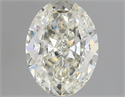 Natural Diamond 1.50 Carats, Oval with  Cut, K Color, SI2 Clarity and Certified by GIA