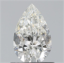 Natural Diamond 0.70 Carats, Pear with  Cut, H Color, VVS2 Clarity and Certified by GIA