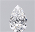 Natural Diamond 0.51 Carats, Pear with  Cut, E Color, VVS2 Clarity and Certified by GIA