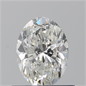 Natural Diamond 0.70 Carats, Oval with  Cut, G Color, VS2 Clarity and Certified by GIA