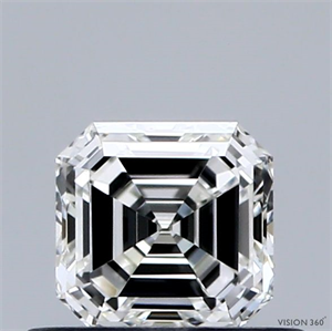 Picture of Natural Diamond 0.50 Carats, Asscher with  Cut, K Color, VVS2 Clarity and Certified by GIA