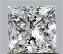 Natural Diamond 0.81 Carats, Princess with  Cut, H Color, VS2 Clarity and Certified by IGI