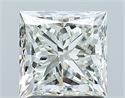 Natural Diamond 1.51 Carats, Princess with  Cut, H Color, VS2 Clarity and Certified by IGI