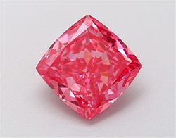 Picture of Lab Grown Diamond 1.21 Carats, Cushion with  Cut, Fancy Vivid Pink Color, VS1 Clarity and Certified by IGI