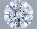 Lab Grown Diamond 3.04 Carats, Round with Ideal Cut, E Color, VVS1 Clarity and Certified by IGI
