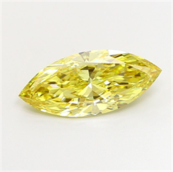 Picture of Lab Grown Diamond 2.50 Carats, Marquise with  Cut, Fancy Intense Yellow Color, VS1 Clarity and Certified by IGI