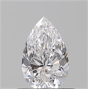 Diamante Natural 0.50 quilates, De pera , Color D, claridad SI1 y certificado GIA
