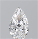 Natural Diamond 0.50 Carats, Pear with  Cut, D Color, VS2 Clarity and Certified by GIA