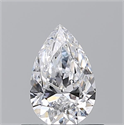 Natural Diamond 0.50 Carats, Pear with  Cut, D Color, SI1 Clarity and Certified by GIA