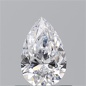 Picture of Natural Diamond 0.50 Carats, Pear with  Cut, D Color, SI1 Clarity and Certified by GIA