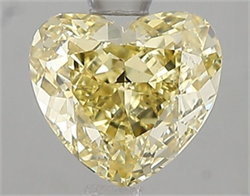 Picture of Lab Grown Diamond 1.52 Carats, Heart with  Cut, Fancy Intense Yellow Color, VS1 Clarity and Certified by IGI