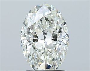Picture of Natural Diamond 1.50 Carats, Oval with  Cut, H Color, VS1 Clarity and Certified by IGI
