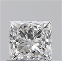 Natural Diamond 0.55 Carats, Princess with  Cut, D Color, VS1 Clarity and Certified by GIA