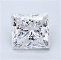 Natural Diamond 2.01 Carats, Princess with  Cut, D Color, VVS2 Clarity and Certified by GIA