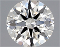 Natural Diamond 0.51 Carats, Round with Excellent Cut, H Color, VS2 Clarity and Certified by GIA