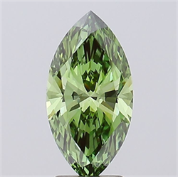 Picture of Lab Grown Diamond 2.57 Carats, Marquise with  Cut, Fancy Vivid Green Color, VS1 Clarity and Certified by IGI