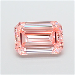 Picture of Lab Grown Diamond 3.01 Carats, Emerald with  Cut, Fancy Intense Pink Color, VS1 Clarity and Certified by IGI