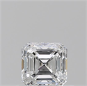 Natural Diamond 0.52 Carats, Asscher with  Cut, E Color, VS2 Clarity and Certified by GIA