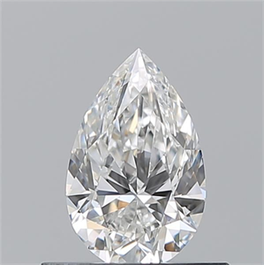 Picture of Natural Diamond 0.51 Carats, Pear with  Cut, F Color, VVS2 Clarity and Certified by GIA