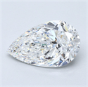 Diamante Natural 5.01 quilates, De pera , Color E, claridad VS2 y certificado GIA