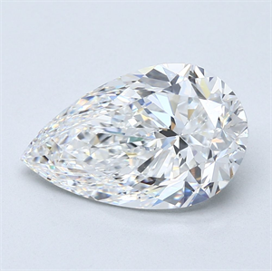 Foto Diamante Natural 5.01 quilates, De pera , Color E, claridad VS2 y certificado GIA de