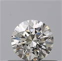 Natural Diamond 0.45 Carats, Round with Excellent Cut, I Color, IF Clarity and Certified by IGI