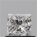 Natural Diamond 0.53 Carats, Princess with  Cut, F Color, IF Clarity and Certified by GIA