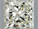 Natural Diamond 1.70 Carats, Princess with  Cut, L Color, VVS2 Clarity and Certified by HRD