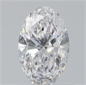 Natural Diamond 0.60 Carats, Oval with  Cut, D Color, VS1 Clarity and Certified by GIA