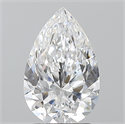 Natural Diamond 2.01 Carats, Pear with  Cut, D Color, VS2 Clarity and Certified by GIA