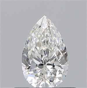 Picture of Natural Diamond 0.50 Carats, Pear with  Cut, G Color, VS2 Clarity and Certified by GIA