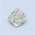 Natural Diamond 0.50 Carats, Cushion with  Cut, N Color, SI2 Clarity and Certified by GIA
