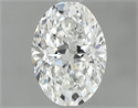 Natural Diamond 0.80 Carats, Oval with  Cut, F Color, VS1 Clarity and Certified by GIA