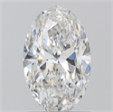 Natural Diamond 1.00 Carats, Oval with  Cut, D Color, SI1 Clarity and Certified by GIA