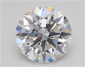 Lab Grown Diamond 3.02 Carats, Round with Excellent Cut, E Color, VS1 Clarity and Certified by GIA