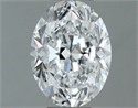Natural Diamond 0.80 Carats, Oval with  Cut, D Color, VVS2 Clarity and Certified by GIA