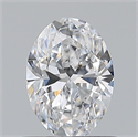 Natural Diamond 0.60 Carats, Oval with  Cut, D Color, VVS1 Clarity and Certified by GIA