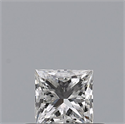 Natural Diamond 0.31 Carats, Princess with  Cut, F Color, IF Clarity and Certified by GIA