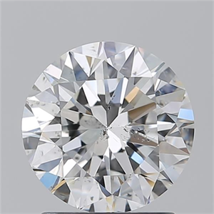 Picture of Natural Diamond 1.70 Carats, Round with Excellent Cut, G Color, SI2 Clarity and Certified by GIA