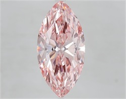 Picture of Lab Grown Diamond 5.68 Carats, Marquise with  Cut, Fancy Vivid Pink Color, VS1 Clarity and Certified by IGI