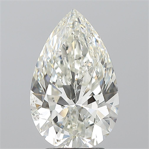Picture of Natural Diamond 3.51 Carats, Pear with  Cut, I Color, SI2 Clarity and Certified by GIA