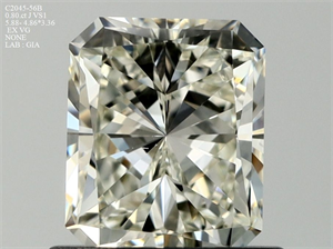 Foto Diamante Natural 0.80 quilates, Radiante , Color J, claridad VS1 y certificado GIA de