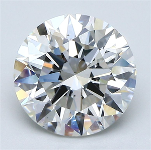 Picture of Natural Diamond 3.04 Carats, Round with Excellent Cut, H Color, VS2 Clarity and Certified by GIA