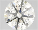 Natural Diamond 2.64 Carats, Round with Excellent Cut, K Color, VVS1 Clarity and Certified by IGI