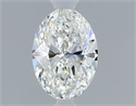 Natural Diamond 0.50 Carats, Oval with  Cut, H Color, VS1 Clarity and Certified by GIA