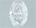 Natural Diamond 1.51 Carats, Oval with  Cut, E Color, I1 Clarity and Certified by IGI