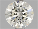 Natural Diamond 0.92 Carats, Round with Very Good Cut, L Color, VVS2 Clarity and Certified by IGI
